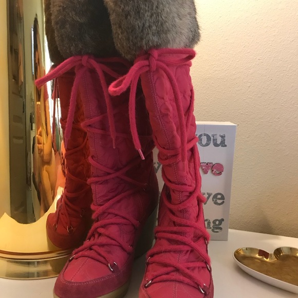 Coach signature fur boots - Picture 5 of 6